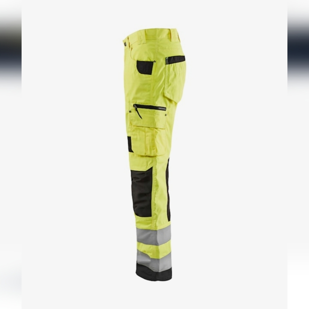 Hi Vis Ripstop Yellow and Black Cargo Pants - Picture 4 of 6